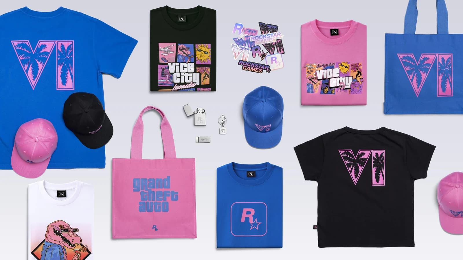 GTA 6 : la collection officielle du Rockstar Store (t-shirts, casquettes, Zippo), prix et pays livrés
